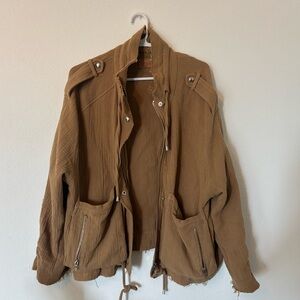 Casual Women's Tan Utility Jacket